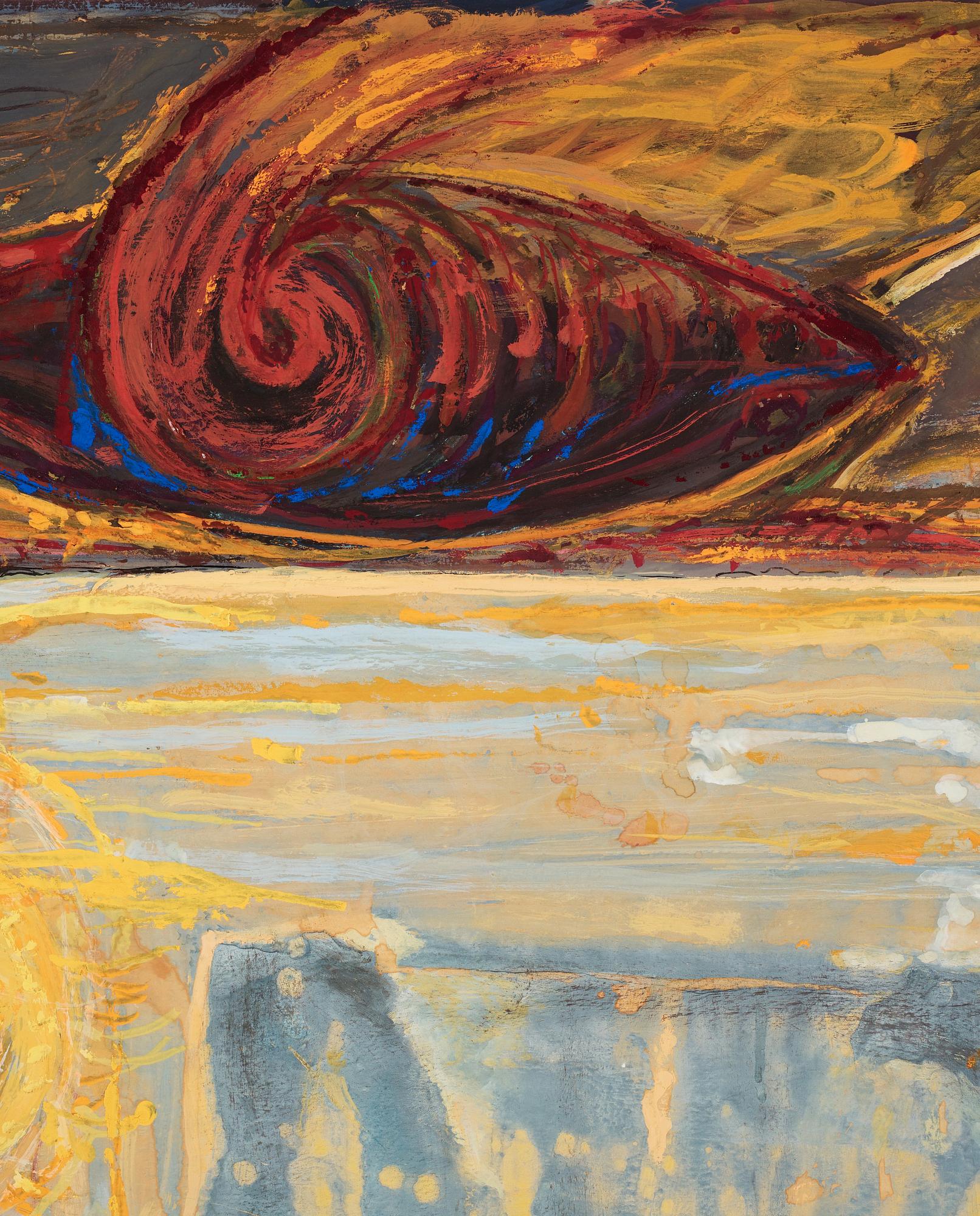 CO Hultén, gouache on paper board, signed and dated -48.