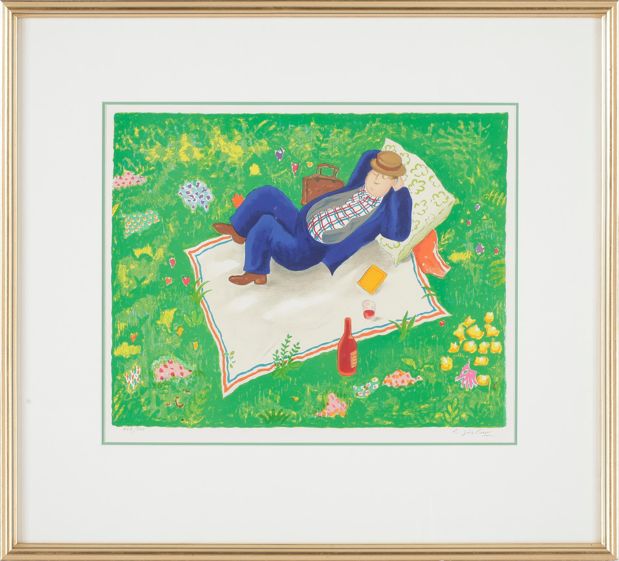 LENNART JIRLOW, färglitografi, signerad och numrerad 205/300.