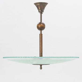 A Swedish Grace ceiling lamp, 1920's/30's.