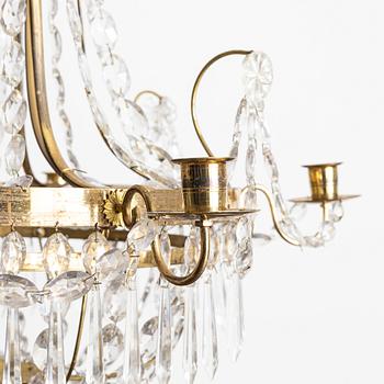 A Gustavian style chandelier, 20th century.