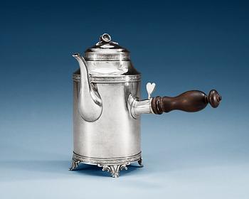 805. A SWEDISH SILVER COFFEE-POT, Makers mark of J. Henrik Frodell, Stockholm 1797.