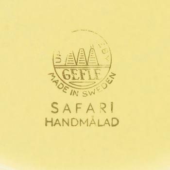 FAT, 8 st, keramik, "Safari", Gefle Uppsala Ekeby, 1900-talets mitt.