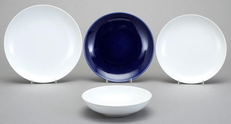 MATSERVIS, 69 delar, porslin, "Blå eld", Hertha Bengtsson, Rörstrand.