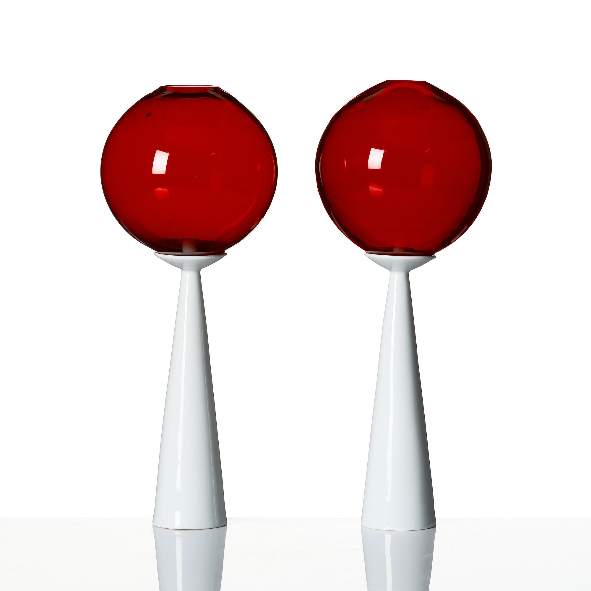 Hans-Agne Jakobsson, a pair of candle holders, model "L 8", Hans-Agne Jakobsson AB, Markaryd, 1950-60s.