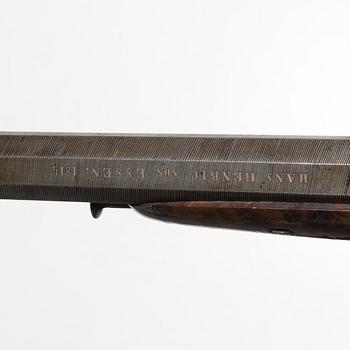 A piar of French percussion pistols, signed Aury, St. Etienne, 1850-80.