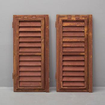 TWO SHUTTERS, probably France, 20th century.