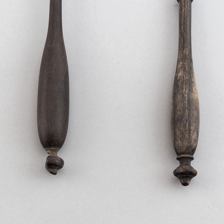 Two swedish silver soup ladles, including Nils Tornberg, Linköping 1801.