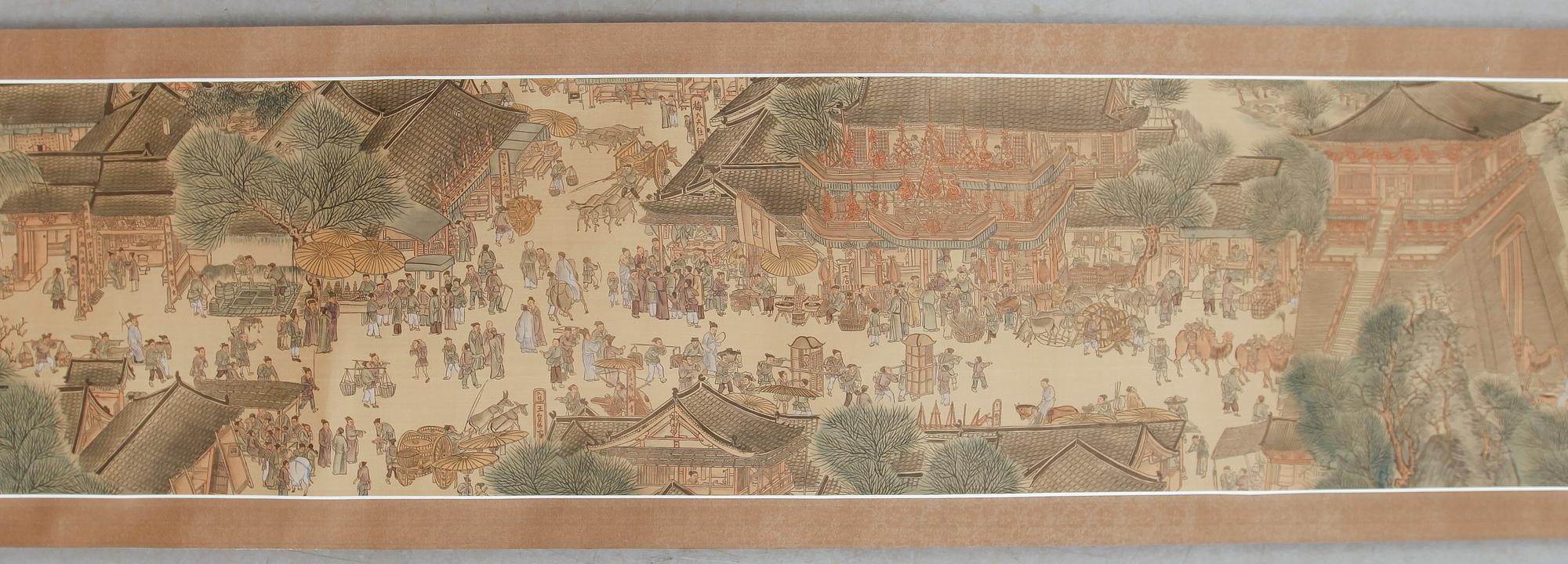KAKEMONO, litografiskt tryck, 1900-tal.