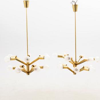 Axel Annell, attributed, ceiling lamps, a pair, second half of the 20th century.