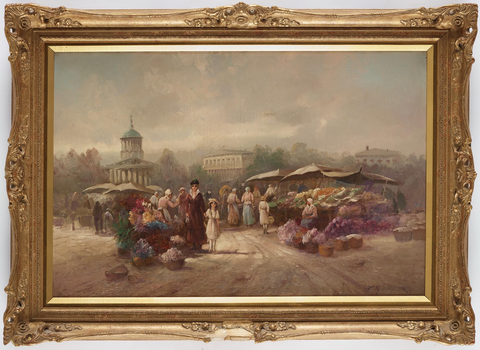 Karl Theodor Wagner, olja på duk, signerad.