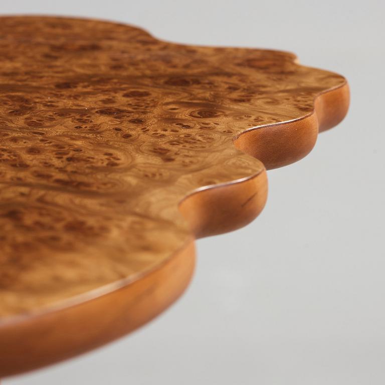 A Josef Frank burled wood and cherry side table, Svenskt Tenn, model 1058.