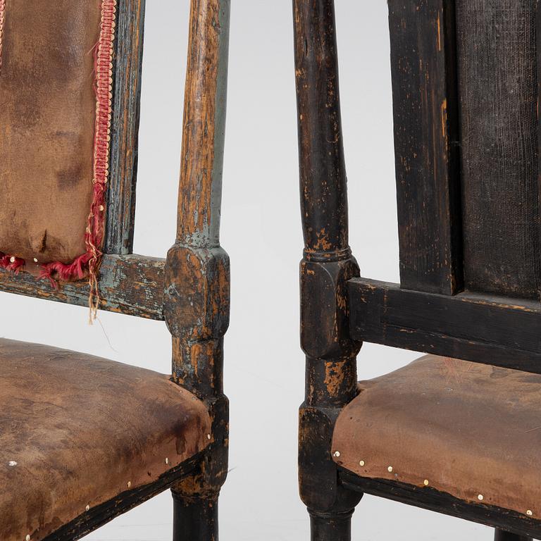 Chairs, a pair, Baroque 18th century.