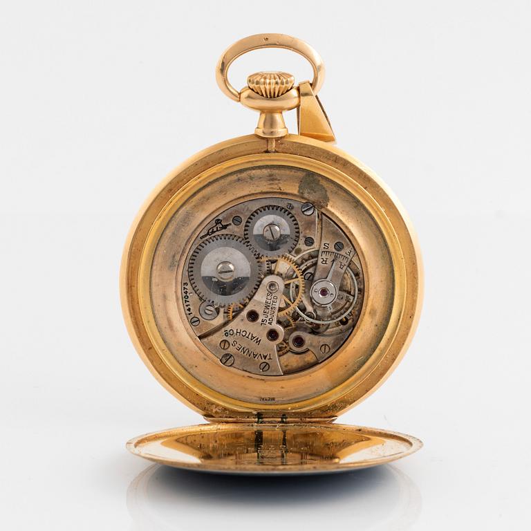 Tavannes Watch Co, Trusty, 18K gold/enamel, pocket watch, 47 mm.