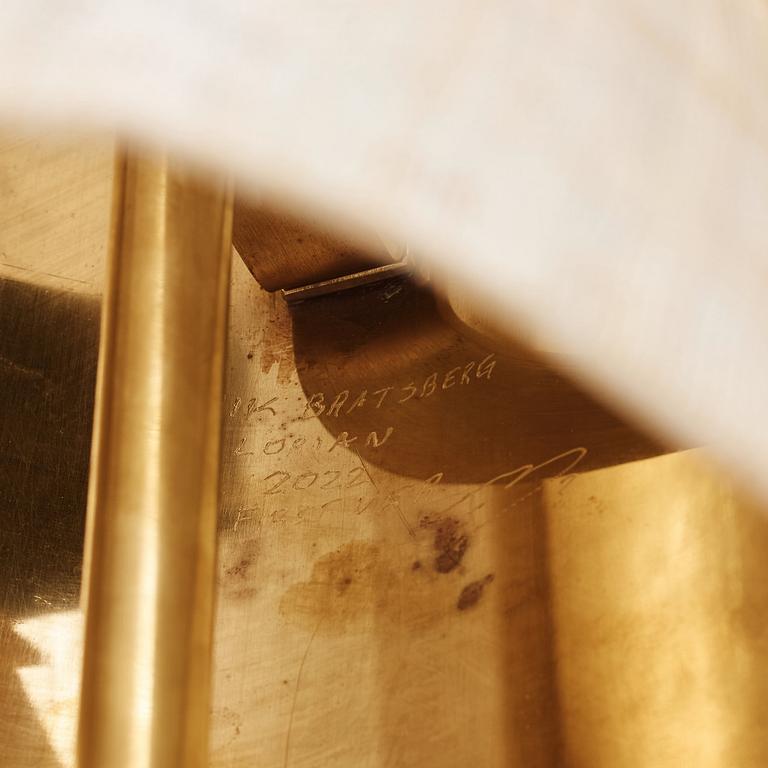 Erik Bratsberg, a "Lorian", floor lamp, first edition, executed in his workshop, Stockholm, 2021.