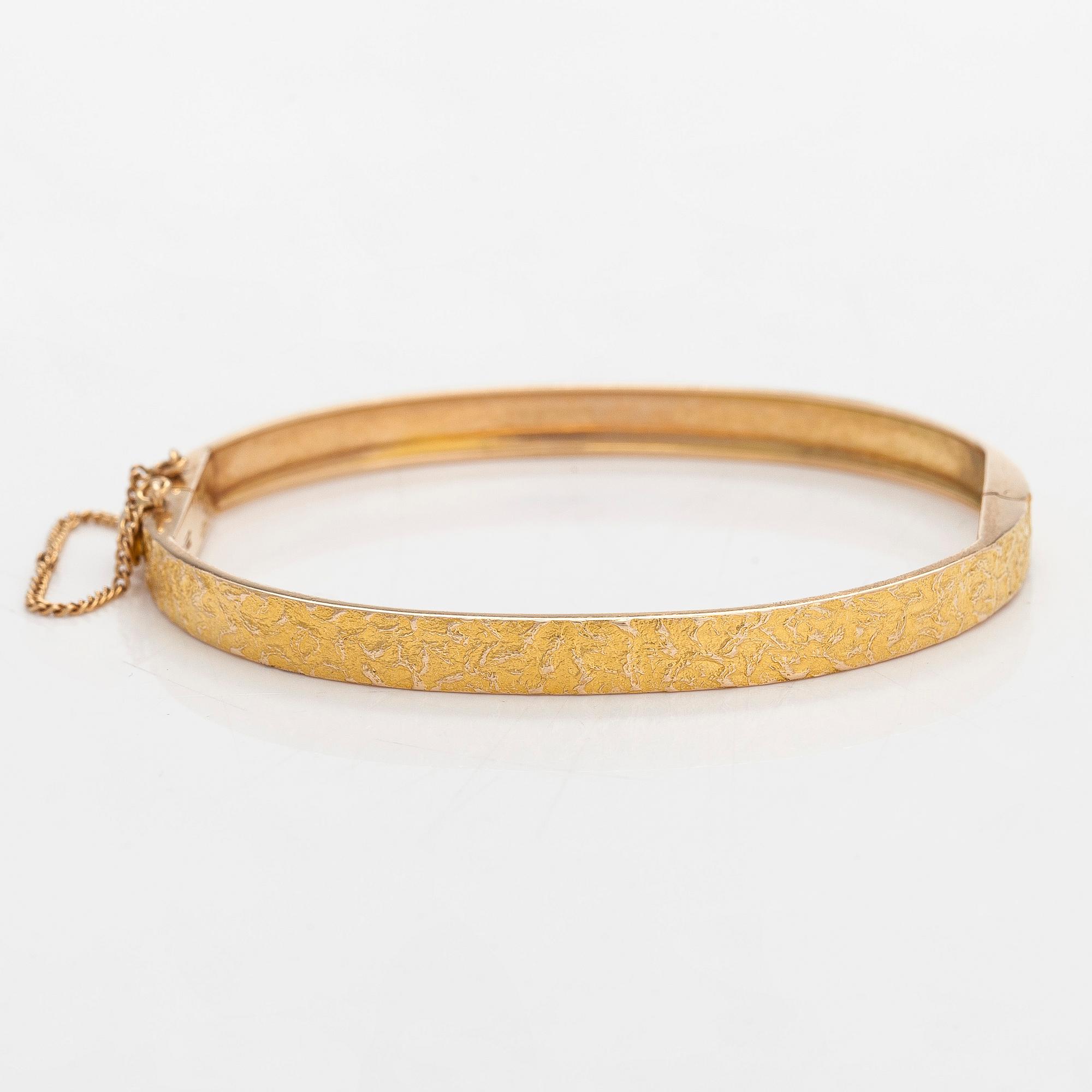 Björn Weckström, armring, "Lapinranne", 14K guld, Lapponia 1967.