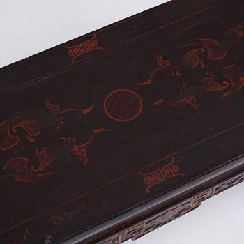 A Chinese lacquered Kang table, Qing dynasty.