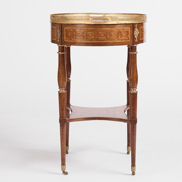 A Gustavian marquetry and gilt-brass mounted tray-table by G. Iwersson (master 1778-1813).