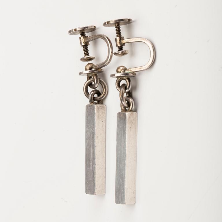 Wiwen Nilsson, silver, örhängen, 1963 Lund.