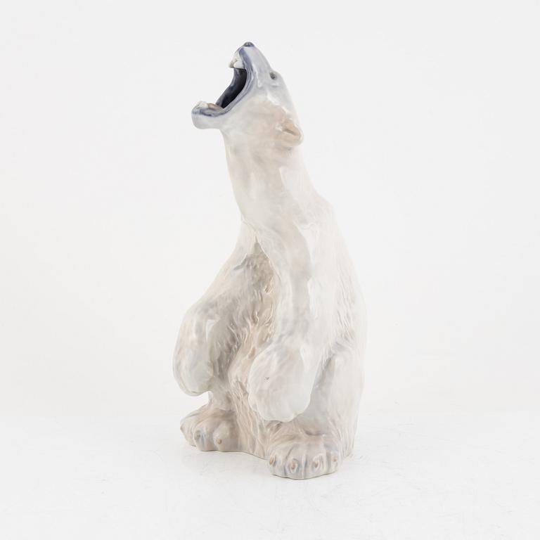 Carl Frederik Liisberg, a polar bear porcelain figurine, Royal Copenhagen, Denmark, 1969-73.