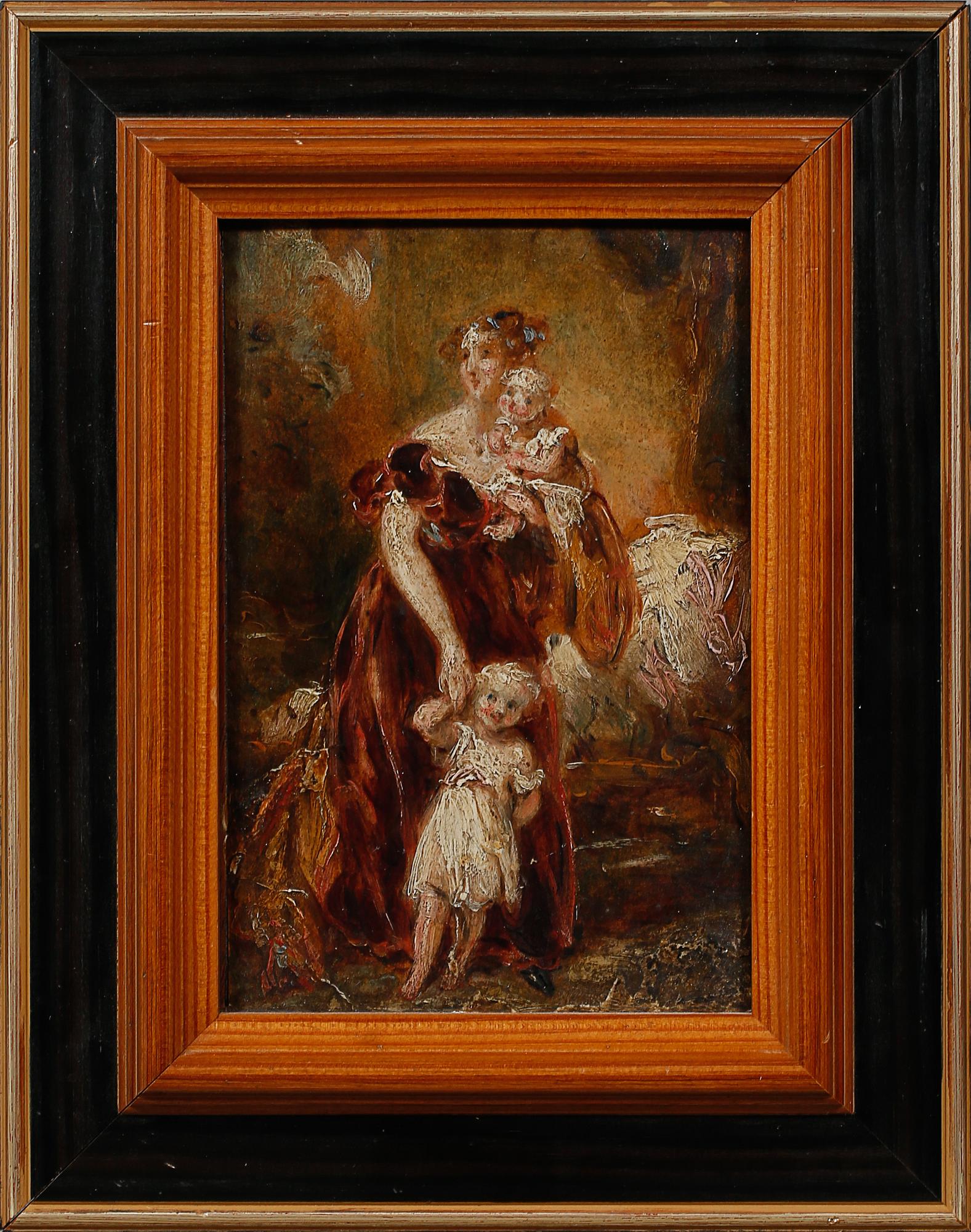 OKÄND KONSTNÄR, olja på pannå, 1900-tal.