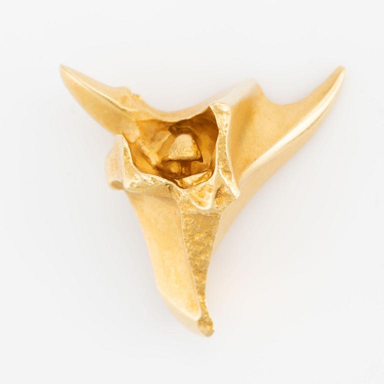 Björn Weckström, brooch/pendant, 18K gold. Lapponia 1980.