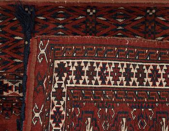 SEMI-ANTIQUE TEKKE/YOMOUD CHUVAL. 68 x 124,5 (as well as 68 cm at the back).