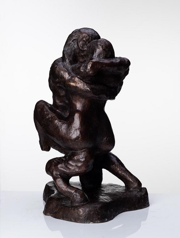 Gudmar Olovson, sculpture. Signed. Numbered. Foundry mark. Bronze, height 61 cm, length 46 cm.