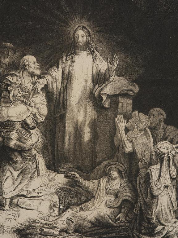 Rembrandt Harmensz van Rijn, Kristus botar de sjuka (The Hundred Guilder Print).