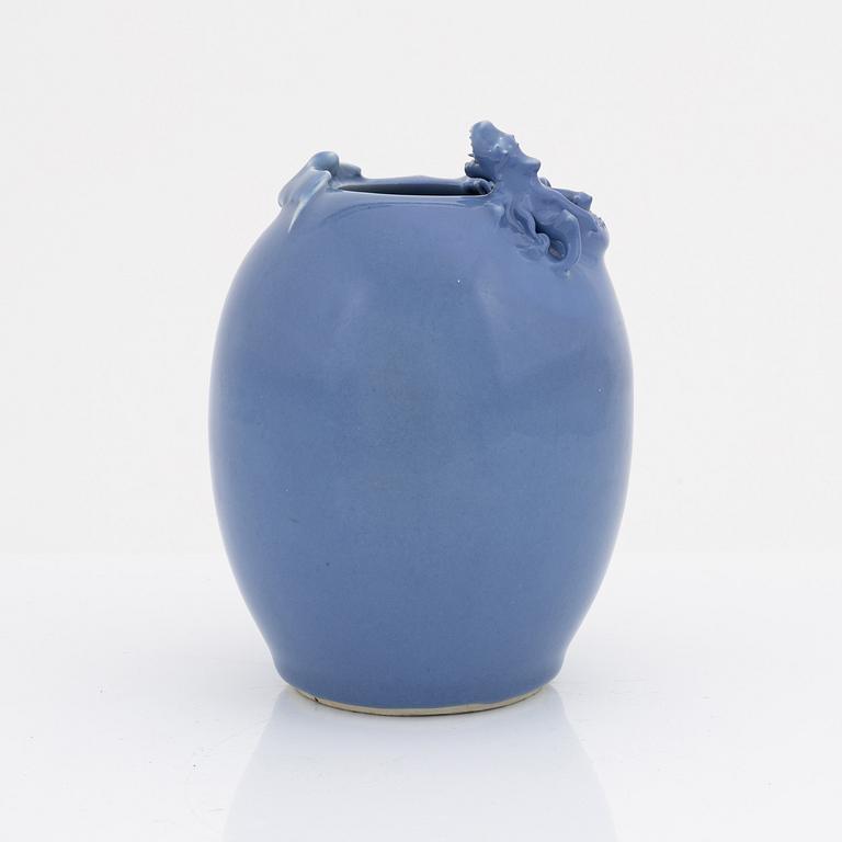 A Chinese claire du lune vase, 20th century.