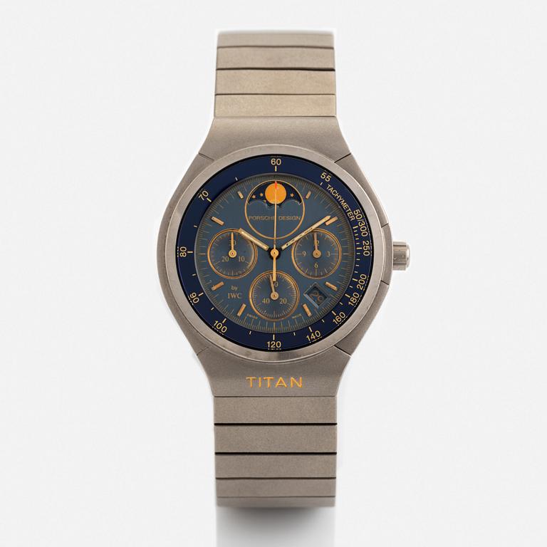 IWC, Porsche Design, chronograph, wristwatch, 36 mm.