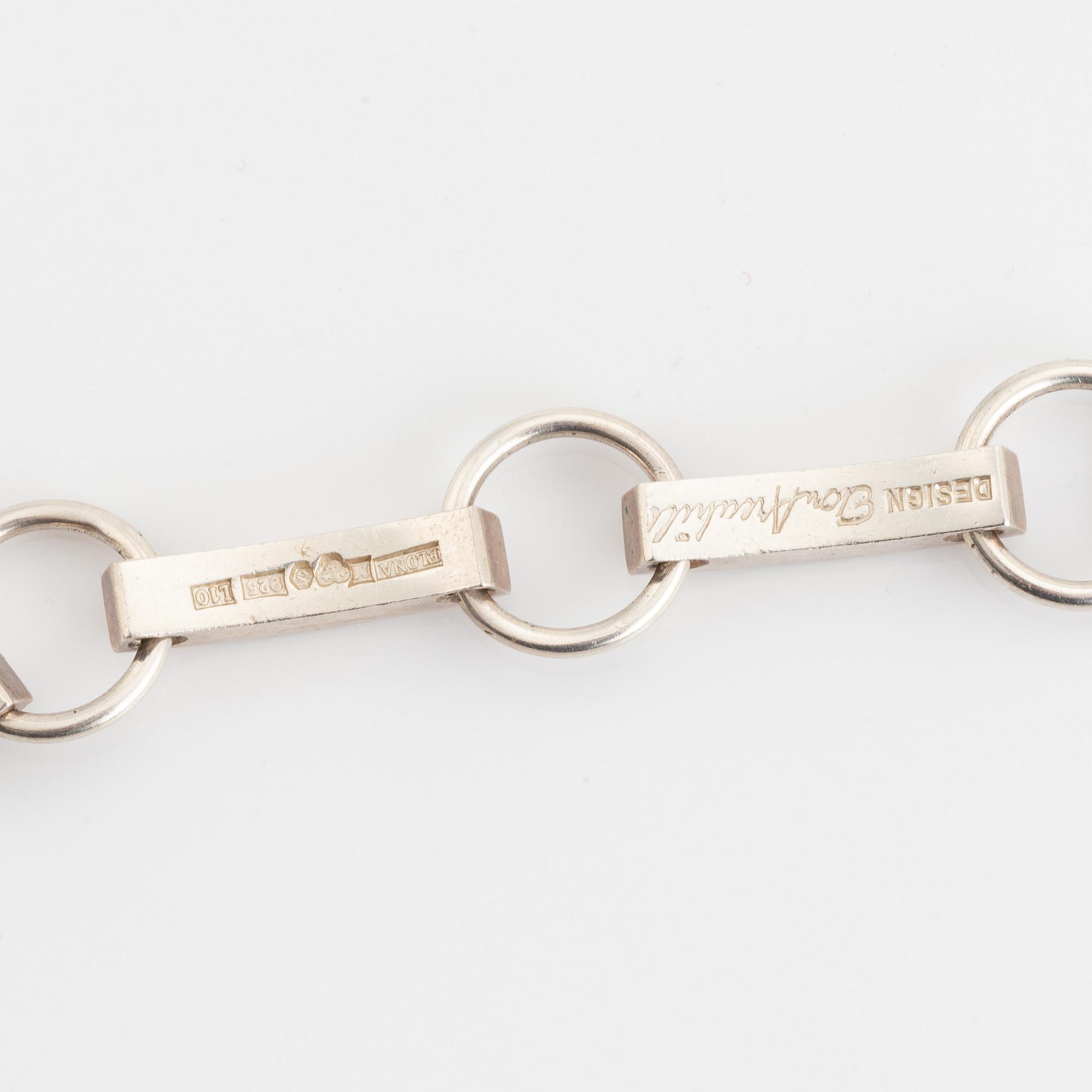 Elon Arenhill, Halscollier, sterlingsilver, Elona, Malmö 1985.