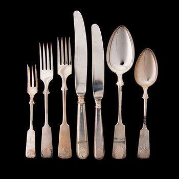 A 75 piece set of silver cutlery, Kultakeskus, Hämeenlinna 1966-1985.