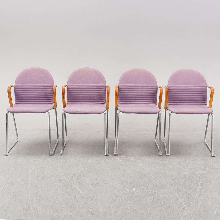 Kersti Sandin & Lars Bülow, karmstolar, 4 st, "Zig", 1980-tal.