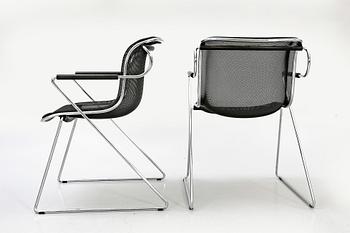 A pair of Charles Pollok Penelope chairs for Castelli 1982.