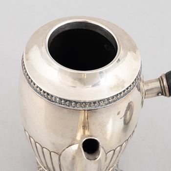 Coffee pot, silver, Empire style, CG Hallberg Stockholm, 1932.