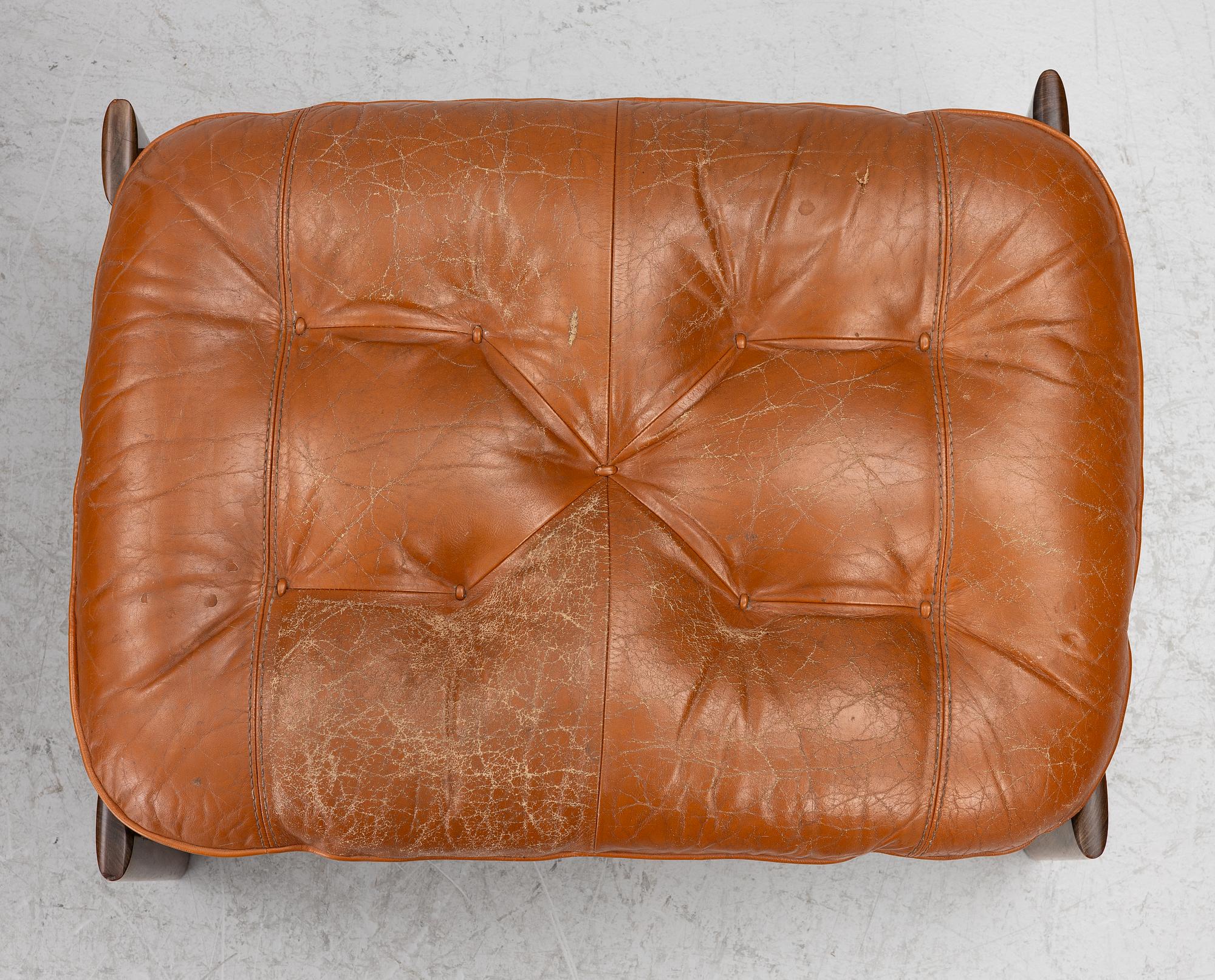 Percival Lafer, armchair with footstool, Lafer MP, Brazil, 1960s/70s.