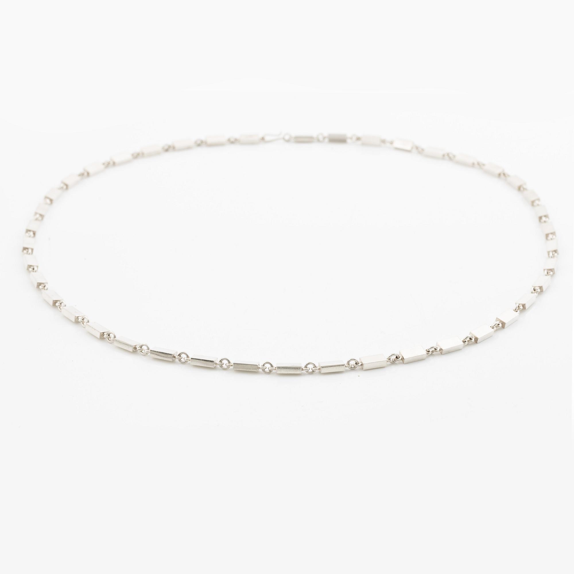 Rey Urban, collier, stavkedja sterling silver, Stockholm 1995.