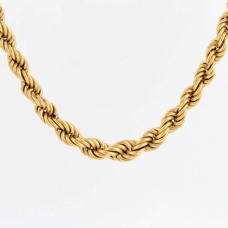Collier, doserad cordel, 18K guld.