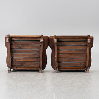 A pair of armchairs, mid-20th century.