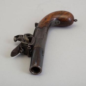 FLINTLÅSPISTOL, brittisk, signerad Gatehouse Portsmouth, omkring 1800.