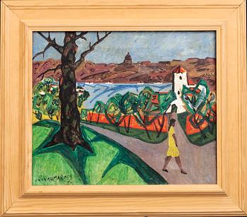 UNO VALLMAN, oil on canvas signed and dated 1953.