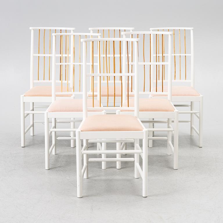 Josef Frank, chairs, 6 pcs, model B 2025, Svenskt Tenn, after 1985.