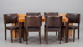 MATSALSMÖBLEMANG, art deco/art decostil, 7 delar, 1900-tal.