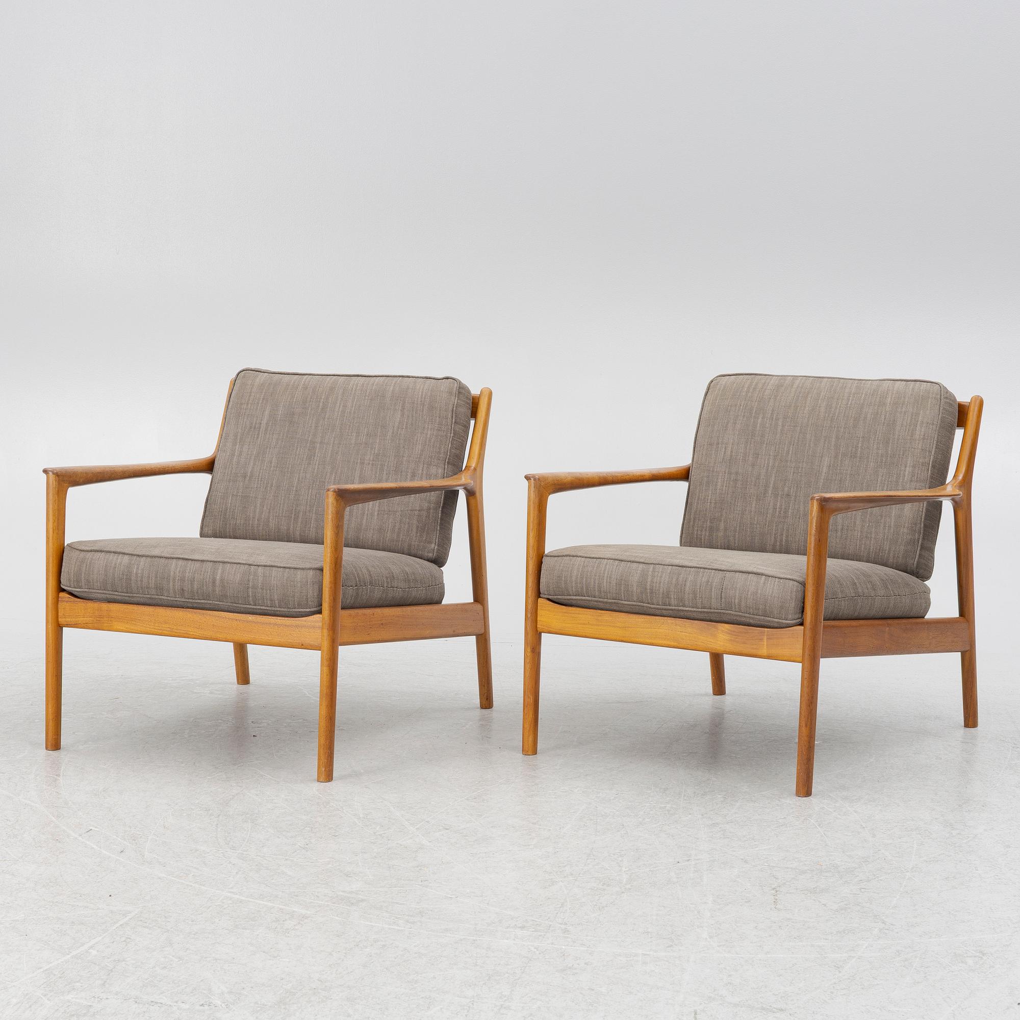 Folke Ohlsson, armchairs, a pair, "USA 75", Dux.