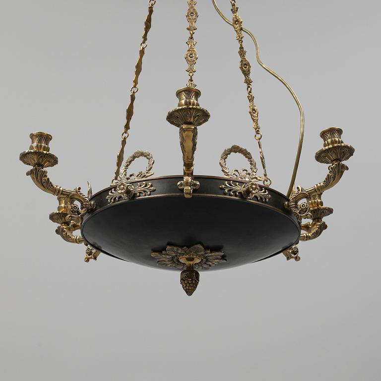 An Empire style ceiling light, second half of the 20th century.