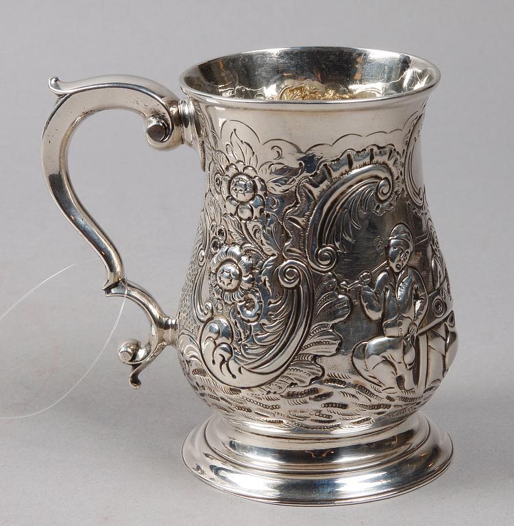 MUGG, silver, rokoko/rokokostil, William Cripps, London, 1762.