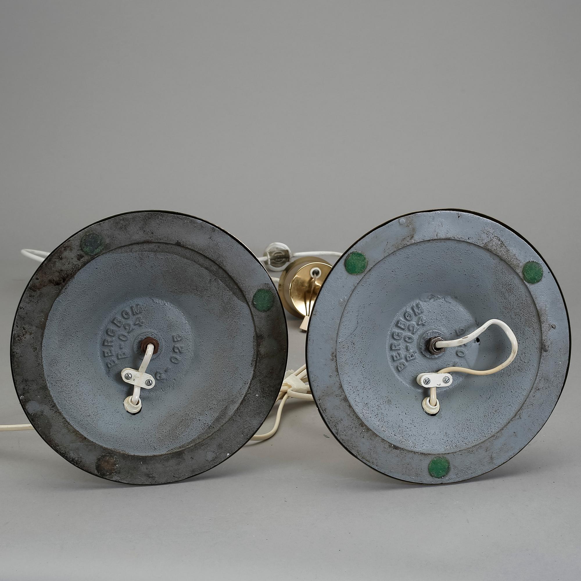 BORDSLAMPOR, ett par. Bergboms, 1960-/70-tal.