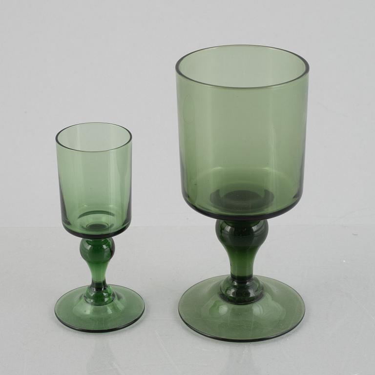 A 24-piece glass service, second half of the 20th century.