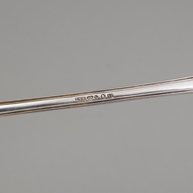 A Swedish 84 pcs silver table-service, by C. G. Hallberg, 1920's/1930's, model "Fransk Lilja (French Lilly)".