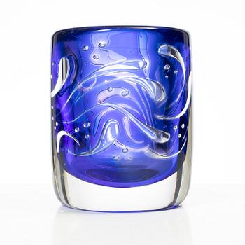 Olle Alberius, an Ariel glass vase, Orrefors, 1986.